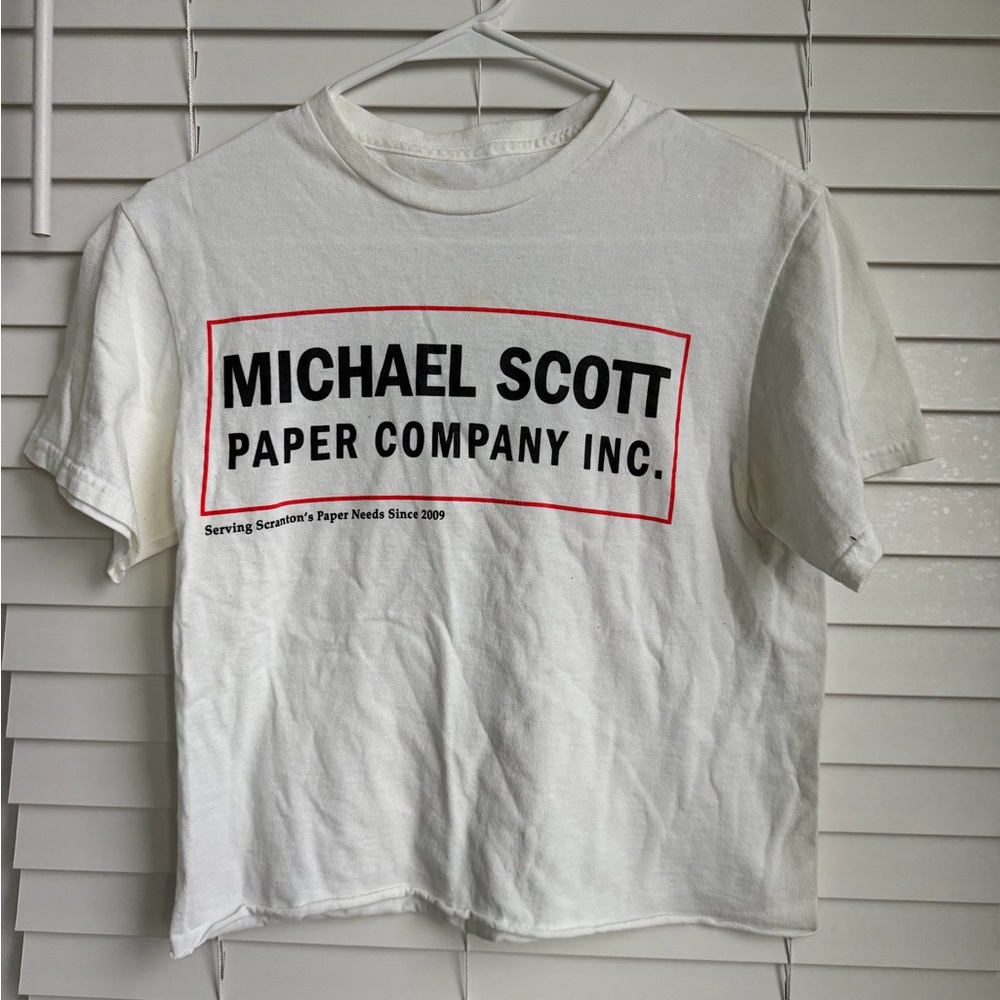The Office Michael Scott Paper Company White Graphic Tee